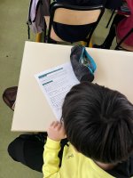 007 - Les élèves renseignent le questionnaire d'auto-évaluation - CM 2 Mme (...)